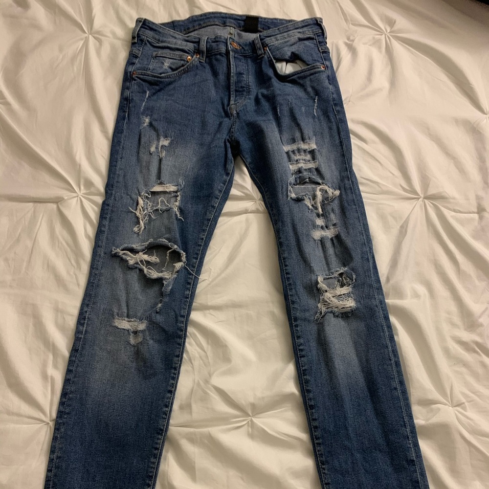 H&M mid wash skinny jeans